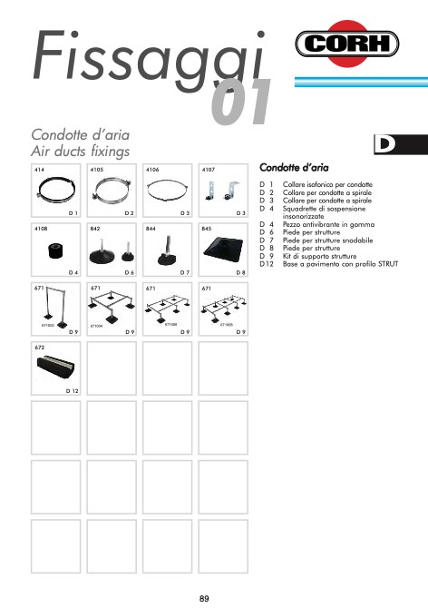 Corh - Catalogo Fissaggio condotte aria