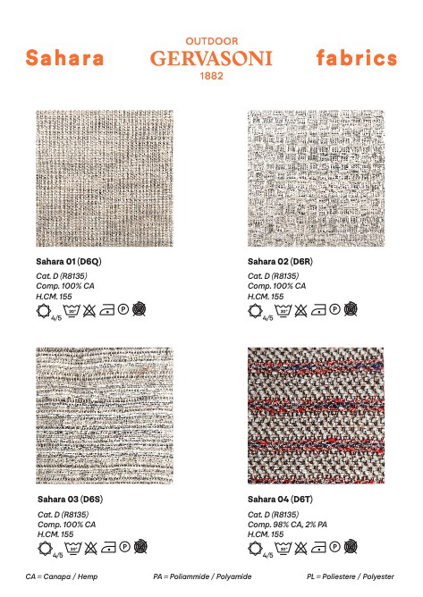 Gervasoni - Catalogo Outdoor - finiture
