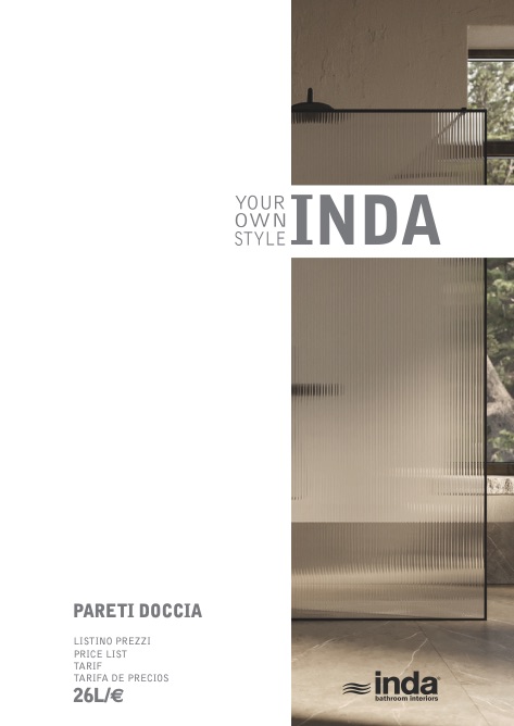 Inda - Liste de prix Pareti doccia 26L