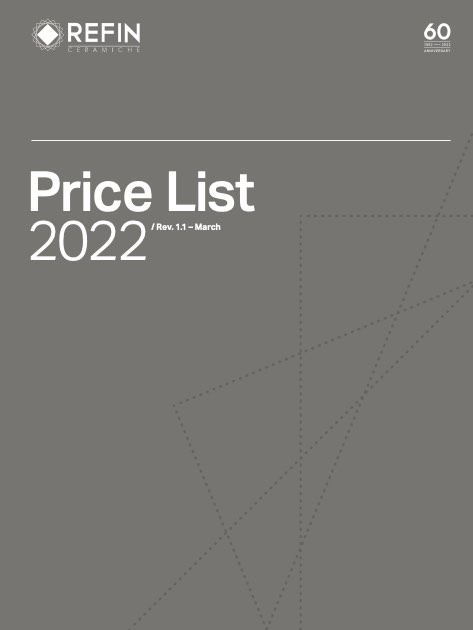 Refin Ceramiche - Price list 2022