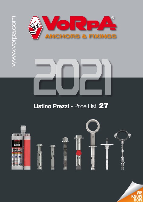 Vorpa - Listino prezzi 2021