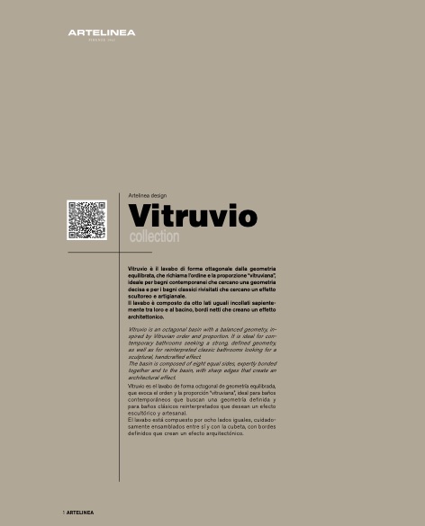 Artelinea - Listino prezzi Vitruvio collection