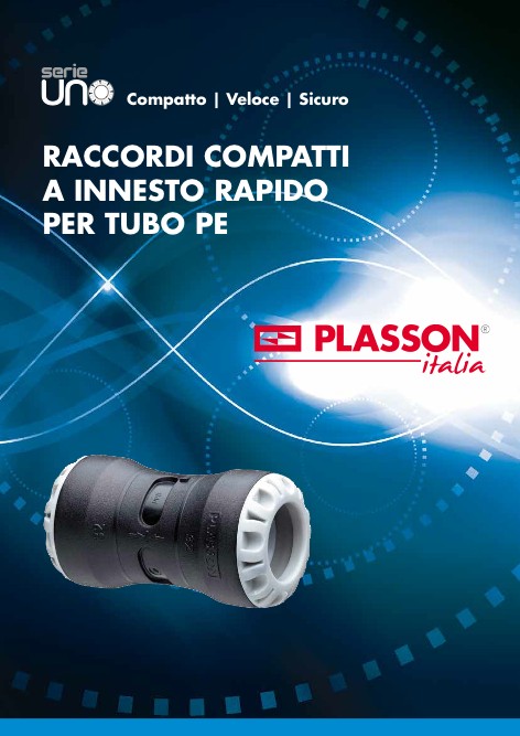Plasson - Catalogo RACCORDI COMPATTI A INNESTO RAPIDO PER TUBO PE