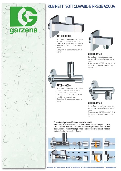 Bg Garzena - Katalog 2013 - Rubinetti sottolavabo e prese acqua