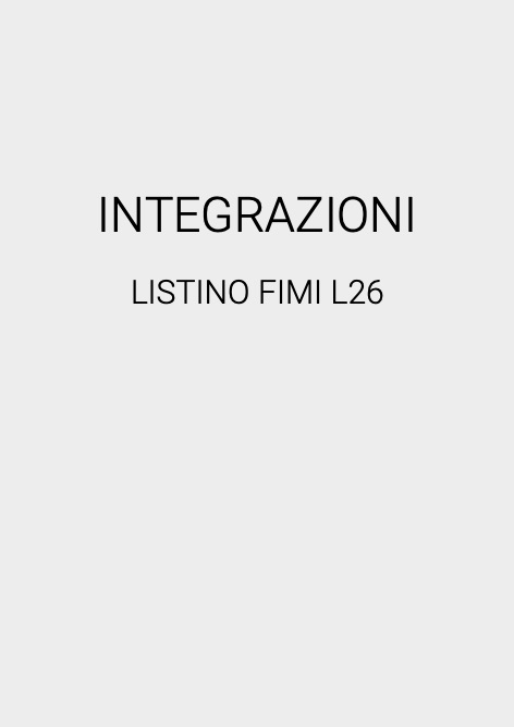 Fimi - Price list INTEGRAZIONI
