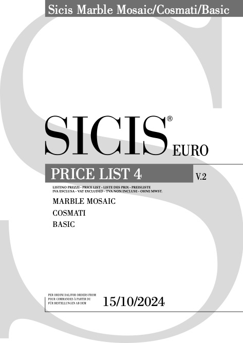 Sicis - Listino prezzi Marble Mosaic - Cosmati - Basic