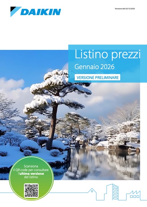 Daikin - Listino prezzi PRELIMINARE - Gennaio 2026