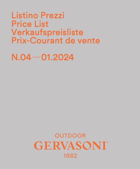 Gervasoni - Lista de precios Outdoor N.04 - 01.2024