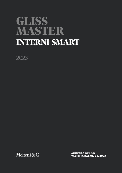 Molteni&C - Прайс-лист Gliss master | Interni smart