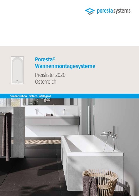 Poresta - Listino prezzi Wannenmontagesysteme