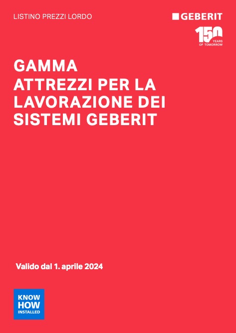 Geberit - Liste de prix Attrezzi | Aprile 2024