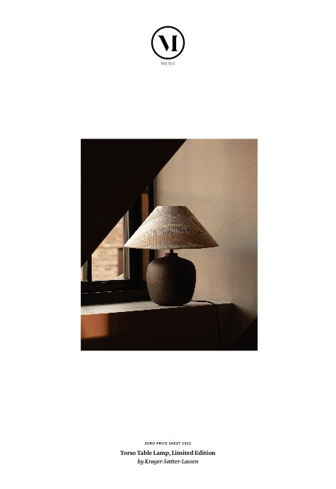 Menu - Lista de precios Torso Table Lamp - Limited Edition