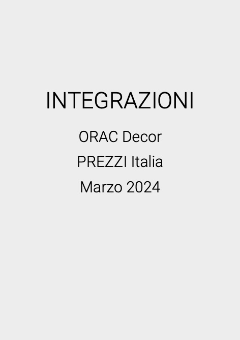 Bianchi Lecco - Price list INTEGRAZIONI