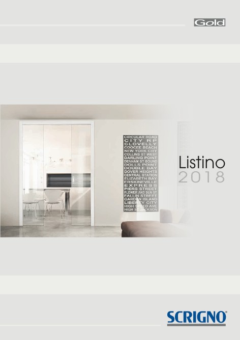 Scrigno - Прайс-лист Gold 2018