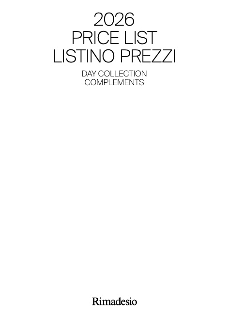 Rimadesio - Listino prezzi Day collection, Complements