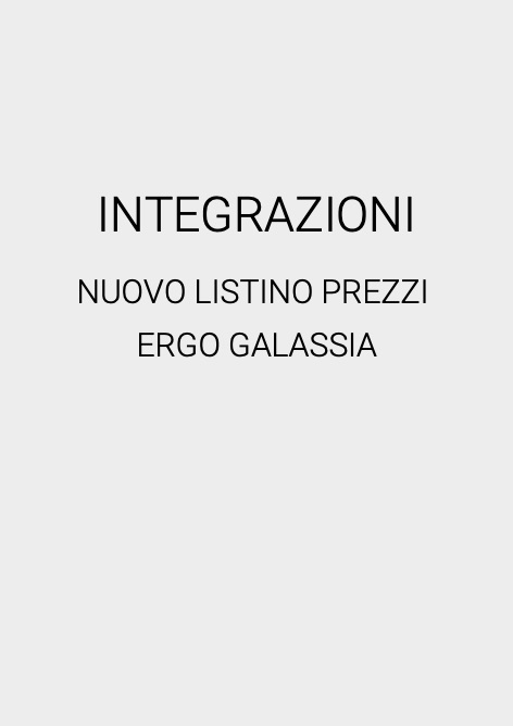 Galassia - Price list INTEGRAZIONI