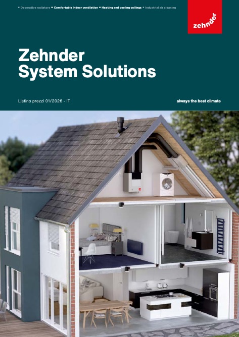 Zehnder Systems - Lista de precios 01/2026