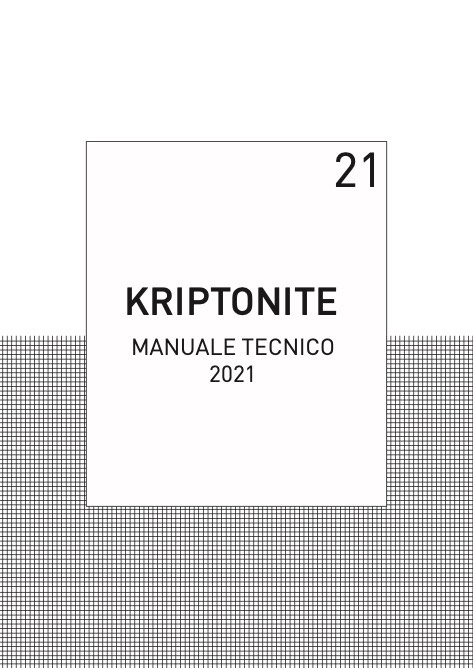 Kriptonite - Catálogo Manuale tecnico
