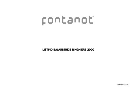 Fontanot - Preisliste Balaustre-Ringhiere