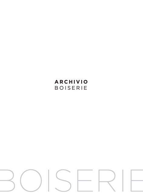 Atelier Casabella - 目录 Archivio Boiserie