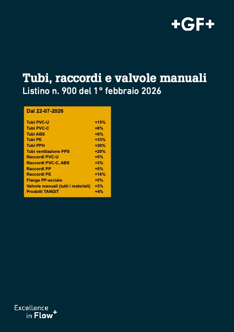 Georg Fischer - Listino prezzi Nr. 900 | Tubi, raccordi e valvole manuali (Rev. 07.2026)