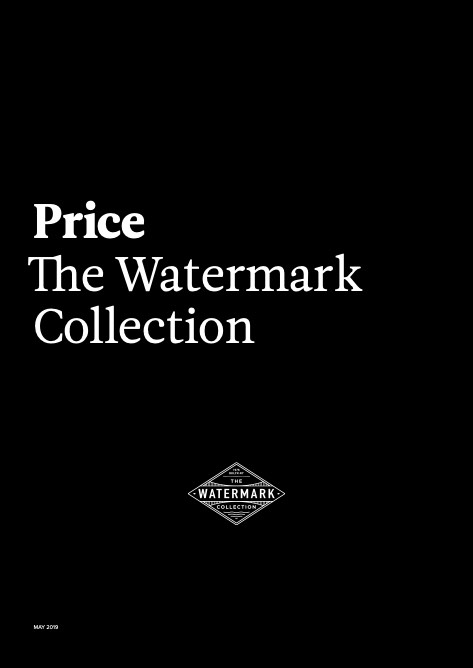 The Watermark Collection - Price list Price