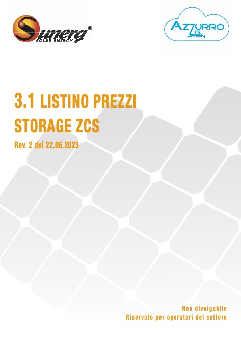Sunerg - Lista de precios 3.1 STORAGE ZCS Rev. 2