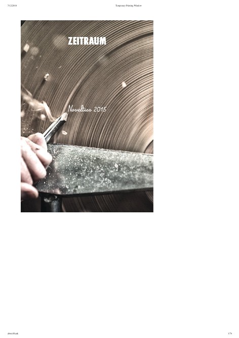 Zeitraum - Catalogue NOVELTIES