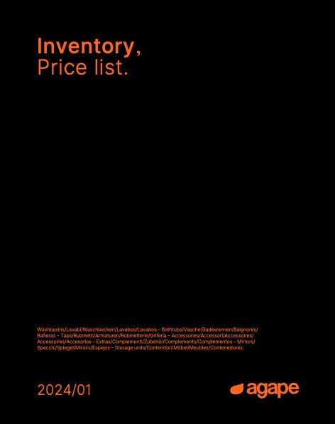 Agape - Liste de prix Inventory | 2024/01