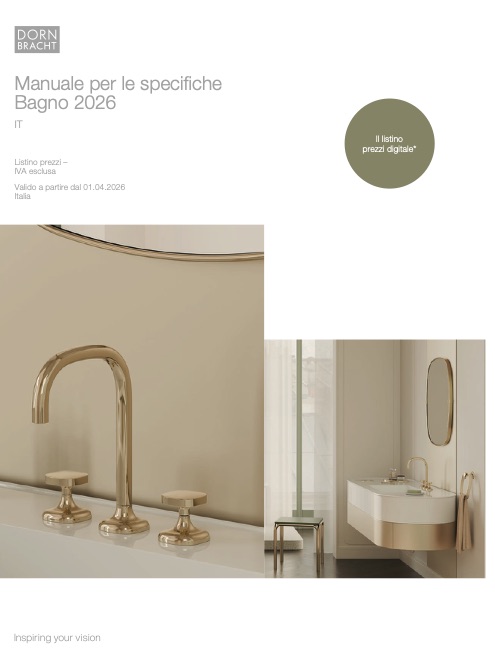 Dornbracht - Прайс-лист Bagno | Aprile 2026