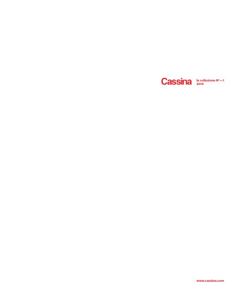 Cassina - Catalogue La collezione N°–1, 2014