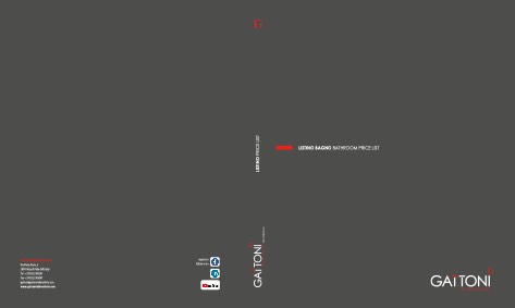 Gattoni - Preisliste 2020 Bagno