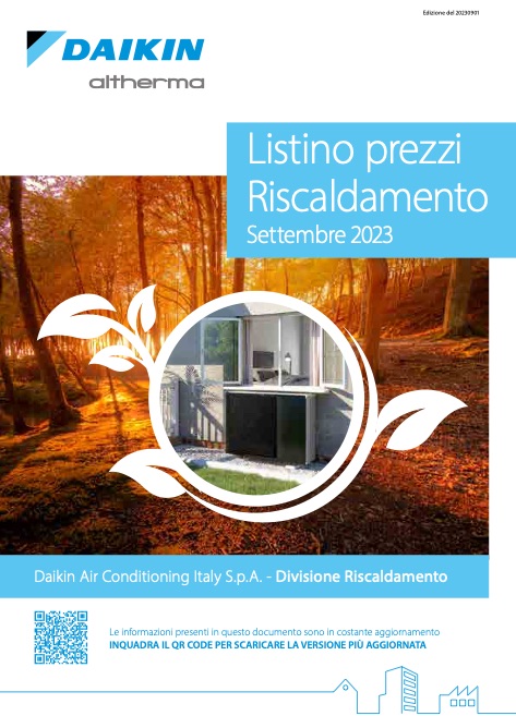 Daikin Riscaldamento - Liste de prix Riscaldamento | Settembre 2024