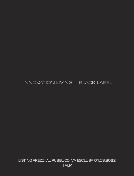 Innovation Living - Listino prezzi BLACK LABEL