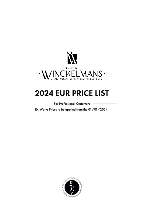 Winckelmans - 价目表 2024