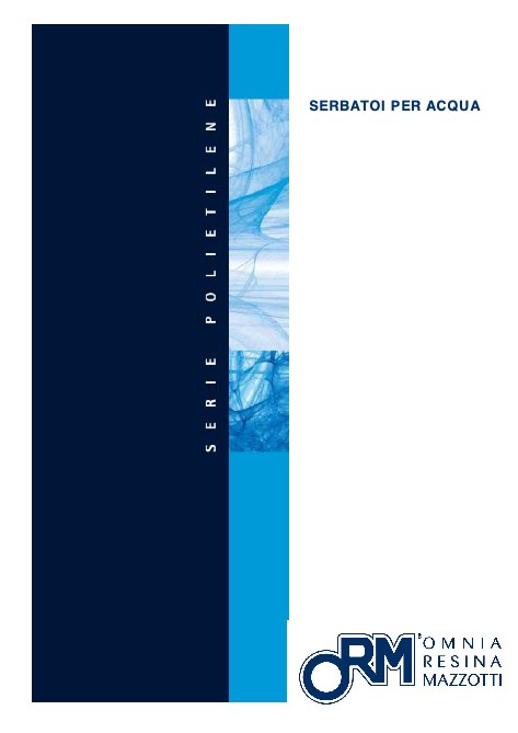Omnia Resina Mazzotti - Catalogo SERIE POLIETILENE SERBATOI PER ACQUA