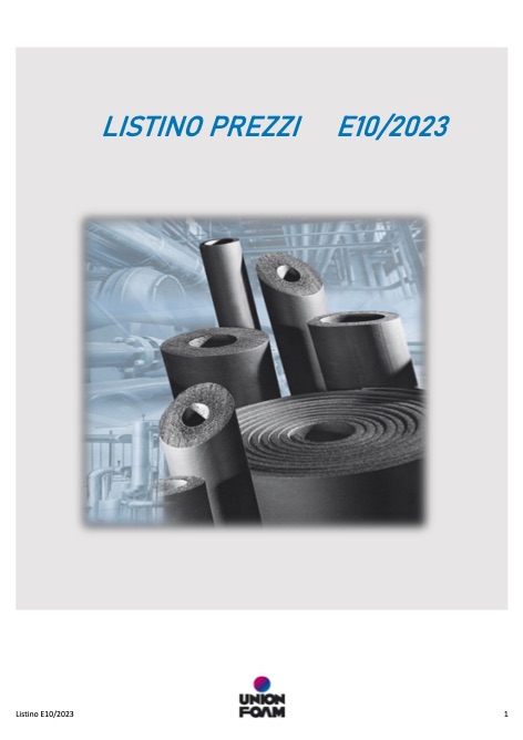 Union Foam - Liste de prix Listino E10 - 2023 (REV 08-2023)