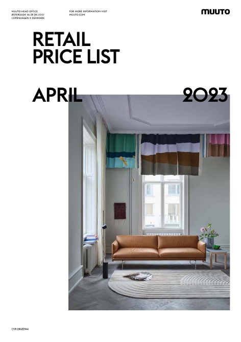 Muuto - Listino prezzi RETAIL | April 2023
