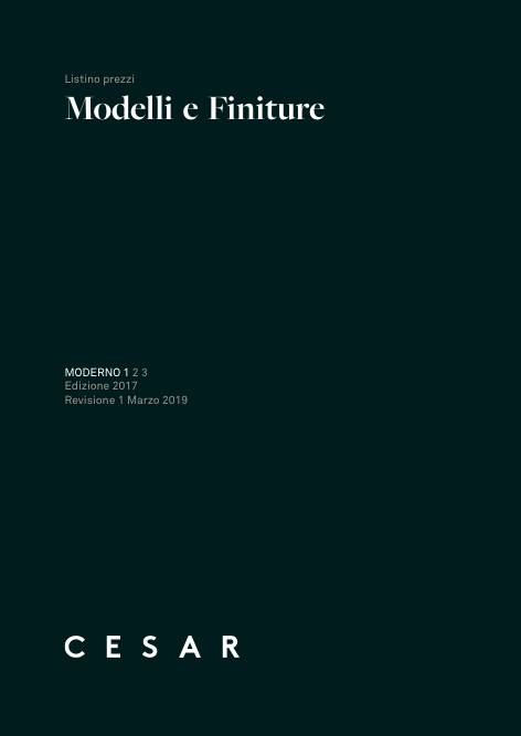 Cesar - Liste de prix Modelli e Finiture Rev. 1 marzo 2019