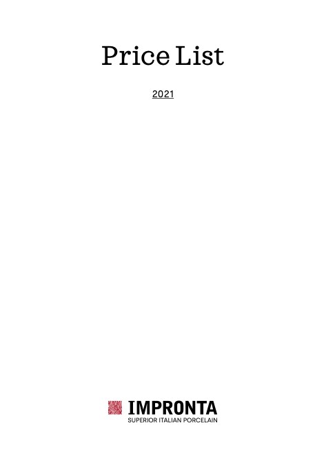 Impronta - Preisliste 2021