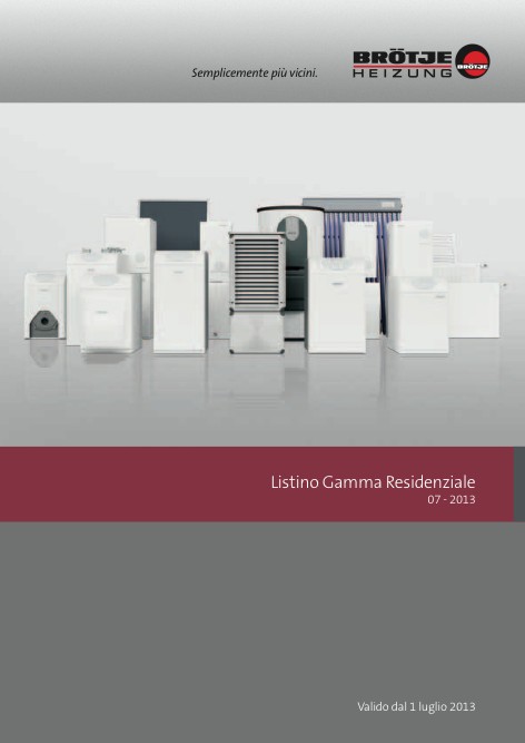 Broetje - Listino prezzi Gamma residenziale 07-2013