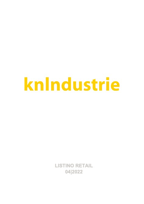 KnIndustrie - Listino prezzi 04/2022