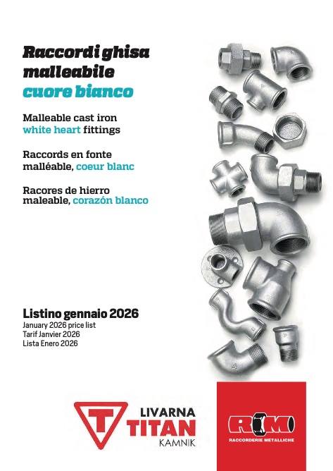 Raccorderie Metalliche - Lista de precios Ghisa | Gennaio 2026