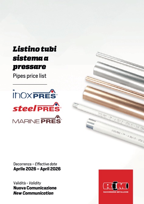 Raccorderie Metalliche - Lista de precios Tubi Sistema di raccordi a pressare