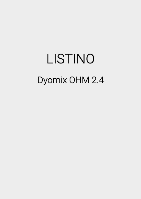 Castolin - 价目表 Dyomix OHM 2.4