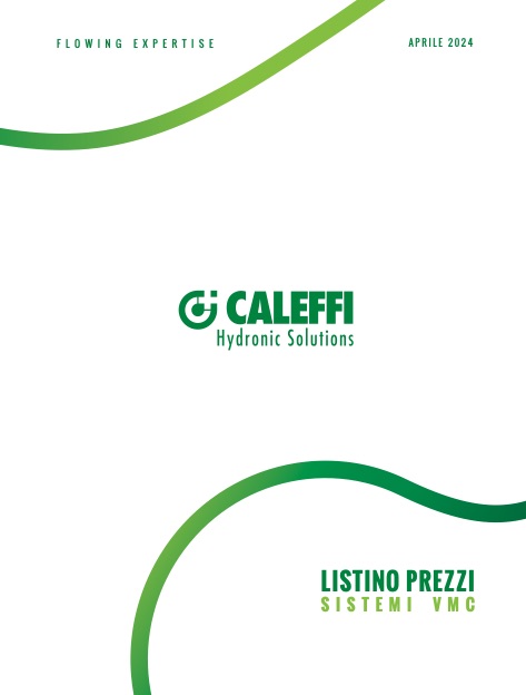 Caleffi - Lista de precios Sistemi VMC