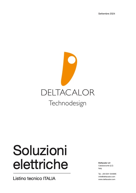 Deltacalor - Прайс-лист Soluzioni elettriche