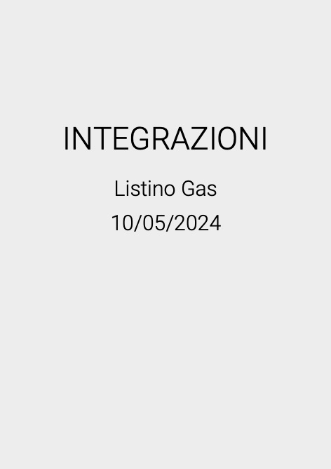 Tecnosystemi - Listino prezzi Integrazioni 2024 | Gas