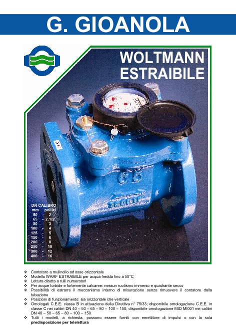 Gioanola - Catalogue Woltmann Estraibile