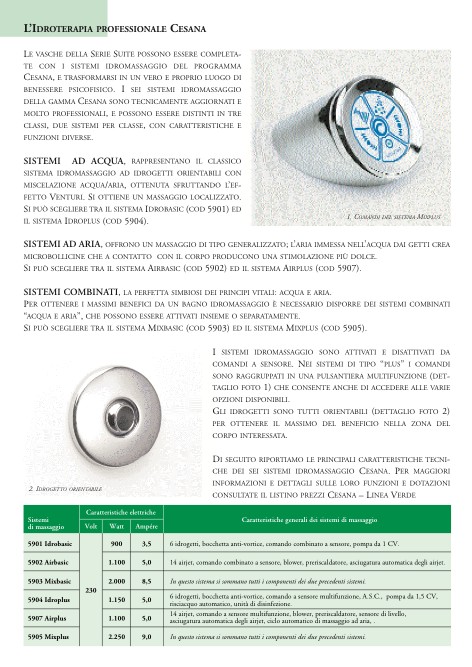 Cesana - Catalogue L'idroterapia professionale cesana